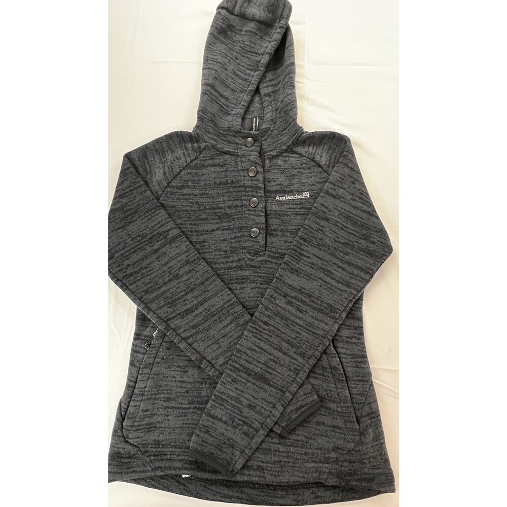 Avalanche Womens 4 Snap Hoodie Front Pockets Long Sleeve Pullover Hoodie Size S